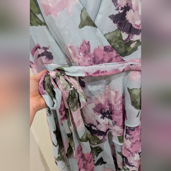 NWT Asymmetrical Tiered Chiffon Dress Size 16 - Picture 5 of 9